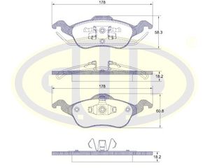 Комплект тормозных колодок GBP069100 G.U.D.