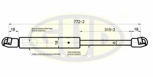 АМОРТИЗАТОРКАПОТАAUDIA4 8E2 B6  A4AVANT 8E5 B6 11 00 11 04325NL722 315MM GGS010110 G.U.D.