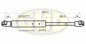 АМОРТИЗАТОР КАПОТА SEAT LEON (1M1) 11/99- 330N L=575/235MM GGS010191 G.U.D.