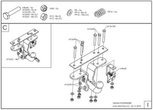 Фаркоп оцинкованный Nissan Pathfinder 2004-2014 быстросъемное крепление шара n041c Galia