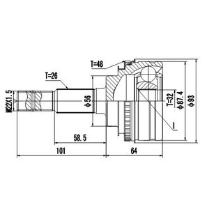 ШРУСНАРУЖНЫЙTOYOTACARINAE 92  97 z87004r Zikmar