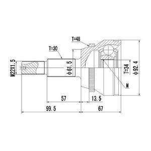 ШРУС НАРУЖНЫЙ TOYOTA HIGHLANDER (00--07) z87006r Zikmar