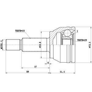 Шрус Наружный Mazda 2 DE 07- 14  z87260r Zikmar