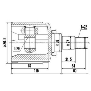 ШРУС подвески внутренний z87850r Zikmar
