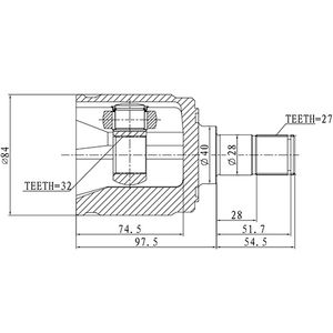 ШРУС ВНУТРЕННИЙ HONDA CR-V RD1,RD2 (97--01), - R Z87914R Zikmar