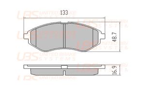 ТОРМОЗНЫЕ КОЛОДКИ ДЛЯ CHEVROLET AVEO T250/T255 1.2/1.4 06-/08- ПЕРЕДНИЕ, В КОМ B1104009 UBS