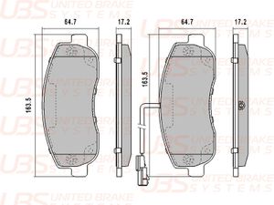 ТОРМОЗНЫЕ КОЛОДКИ ДЛЯ OPEL MOVANO/RENAULT MASTER 10-/13- ПЕРЕДНИЕ, В КОМПЛЕКТЕ �СО СМАЗКОЙ (5Г) B1105029 UBS