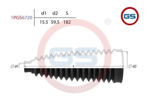 Пыльник рулевой рейки размер: 15,5x59,5x182 1pgs6720 GS