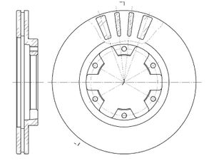 Диск тормозной, передний gr02092 G-Brake