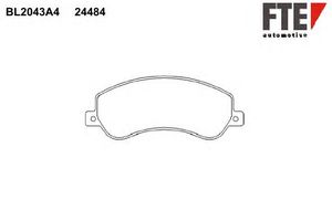 Комплект тормозных колодок, дисковый тормоз BL2043A4 Fte