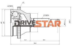 ШРУС НАРУЖНЫЙ 23x60x27 ockh0007f Drivestar