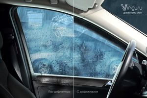 Дефлекторы окон Vinguru Lifan X60 2012- крос накладные скотч комплект , материал акрил afv48312 Vinguru