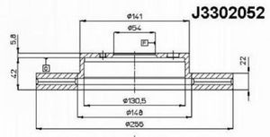 Диск тормозной J3302052 Nipparts
