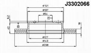 Тормозной диск J3302066 Nipparts