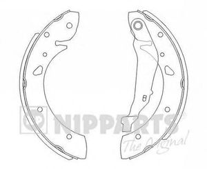 Колодки барабанные к-кт для Toyota Avensis I 1997-2003 J3502069 Nipparts