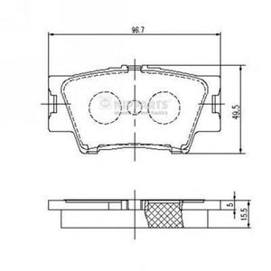 Колодки тормозные задние дисковые к-кт для Lexus ES 2012> J3612035 Nipparts