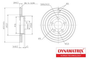 диск тормозной DBD842 Dynamatrix-Korea
