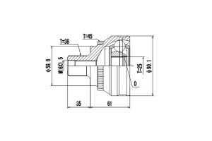 комплект ШРУСа dcv803014 Dynamatrix-Korea