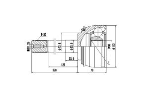 комплект ШРУСа DCV859085 Dynamatrix-Korea