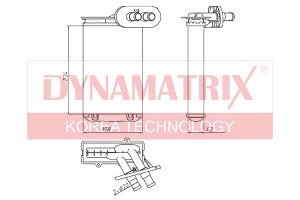 радиатор отопителя салона dr73962 Dynamatrix-Korea