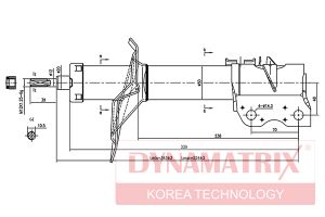 амортизатор подвески газонаполненный DSA333327 Dynamatrix-Korea