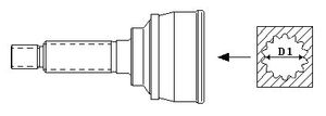 ШРУС наружный задний для Land Rover Freelander 1998-2006 303412 Gkn-Loebro
