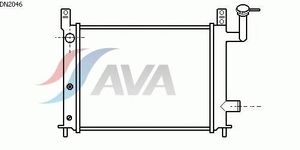 Радиатор, охлаждение двигателя DN2046 Ava