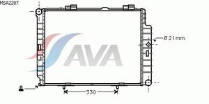 Радиатор, охлаждение двигателя MSA2287 Ava