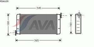 Радиатор отопителя для Mercedes Benz W201 1982-1993 MSA6109 Ava