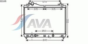 Радиатор, охлаждение двигателя SZ2105 Ava