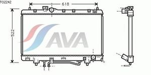 Радиатор, охлаждение двигателя TO2242 Ava