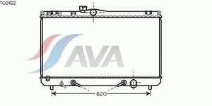 Радиатор, охлаждение двигателя TO2422 Ava