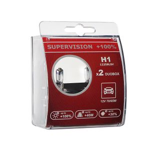 Р›Р°РјРїР° H1 +100% SuperVision 12V Duobox 2С€С‚ 12258lsv Ledo