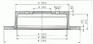 Тормозной диск задний Ford Escort 90- BDC4349 Qh