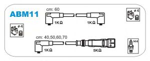 Комплект проводов зажигания ABM11 Janmor