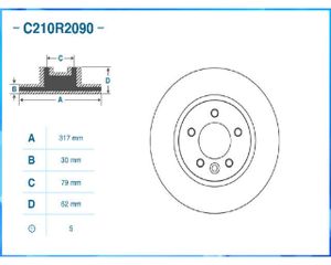 Тормозной_диск C210R2090 Cworks