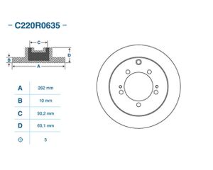 Тормозной_диск C220R0635 Cworks