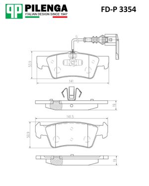ОЛОДКИ ТОРМОЗНЫЕ ЗАДНИЕ 141 5(141)Х50 9(53 9)Х19 VAG VW T5 fdp3354 Pilenga