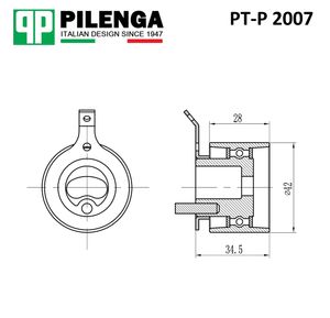 Ролик-натяжитель ремня ГРМ GM Aveo/Matiz/Spark mot.1,0/1,2L PILENGA PT-P 2007 PTP2007 Pilenga