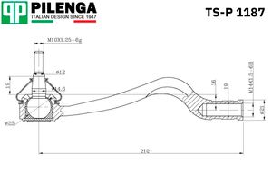 Рулевой наконечник правый tsp1187 Pilenga