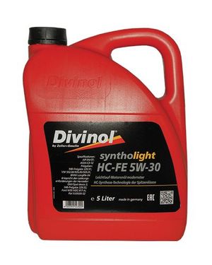 Масло мотор. синт. DIVINOL Syntholight HC-FE 5w-30 API SN, ACEA C3, MB 229.51, BMW LL-04 - 5 л.   /3 49260k007 Divinol