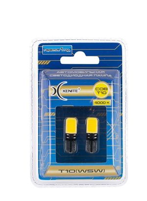 лампа светодиодная XENITE COB T10 (4000К) (9-15V)  упаковка 2 шт. 1009439 Xenite