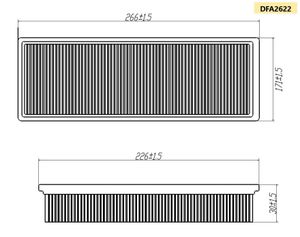Фильтр воздушный MFA1090 J1328028 1378080GA0 LA1569(3106) DFA2622 Double Force