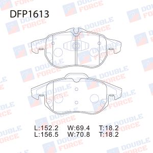 Колодки тормозные дисковые Double Force dfp1613 Double Force