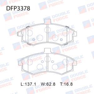 Колодки тормозные дисковые Double Force dfp3378 Double Force