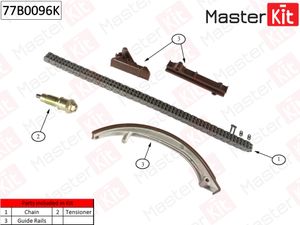 К-кт цепи ГРМ для Mercedes Benz W210 E-Klasse 2000-2002 77b0096k MasterKit