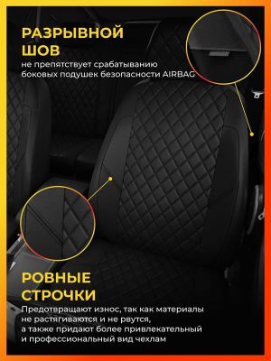 Авточехлы для KIA Sportage 2 с 2004-2010г. джип Задние спинка и сиденье 40 на 60. ka150907ec01rblk Avtolider1