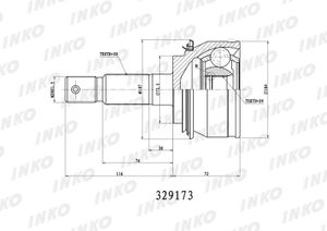 Шрус внешний INKO 329173 329173 Inko