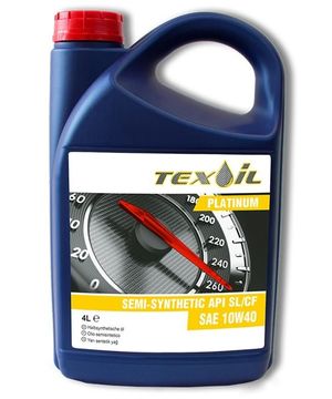 Масло моторное полусинтетическое SAE 10w40 API SL/CF PLATINUM 4 л mm10318 Texoil