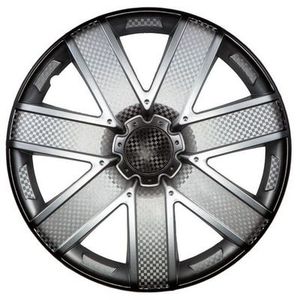 Колпак колеса R16 Галакси серебристо-черный 2шт (в мешке 8 упак) (LION)  LW 1602 lw1602 Lion